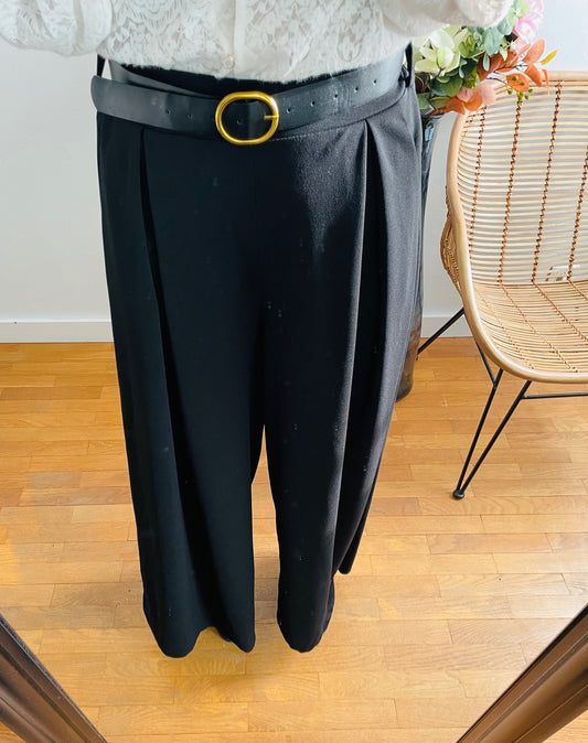 Pantalon large noir